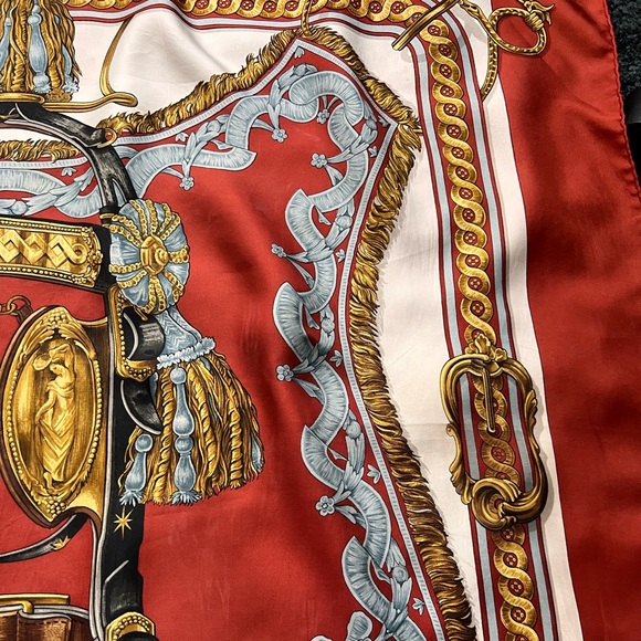 Hermes ‘Bride de Cour’ Scarf. 100% Silk. Made in France. Hand Rolled edges. - Picture 10 of 15